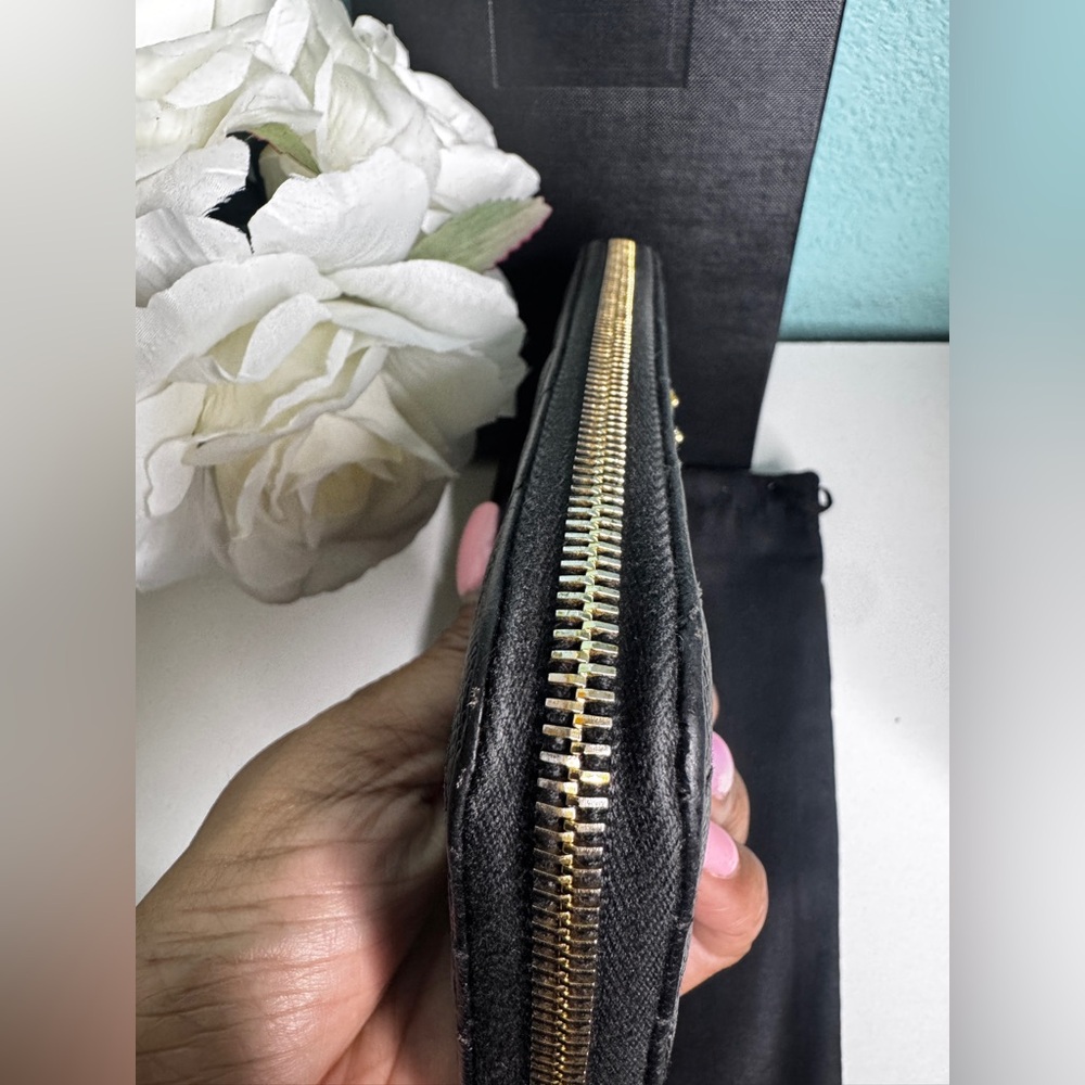 YSL Black Quilted Zip Wallet - Picture 9 of 16